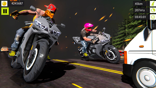 公路摩托车赛车3D游戏图1