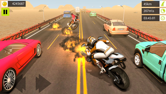 公路摩托车赛车3D游戏图2