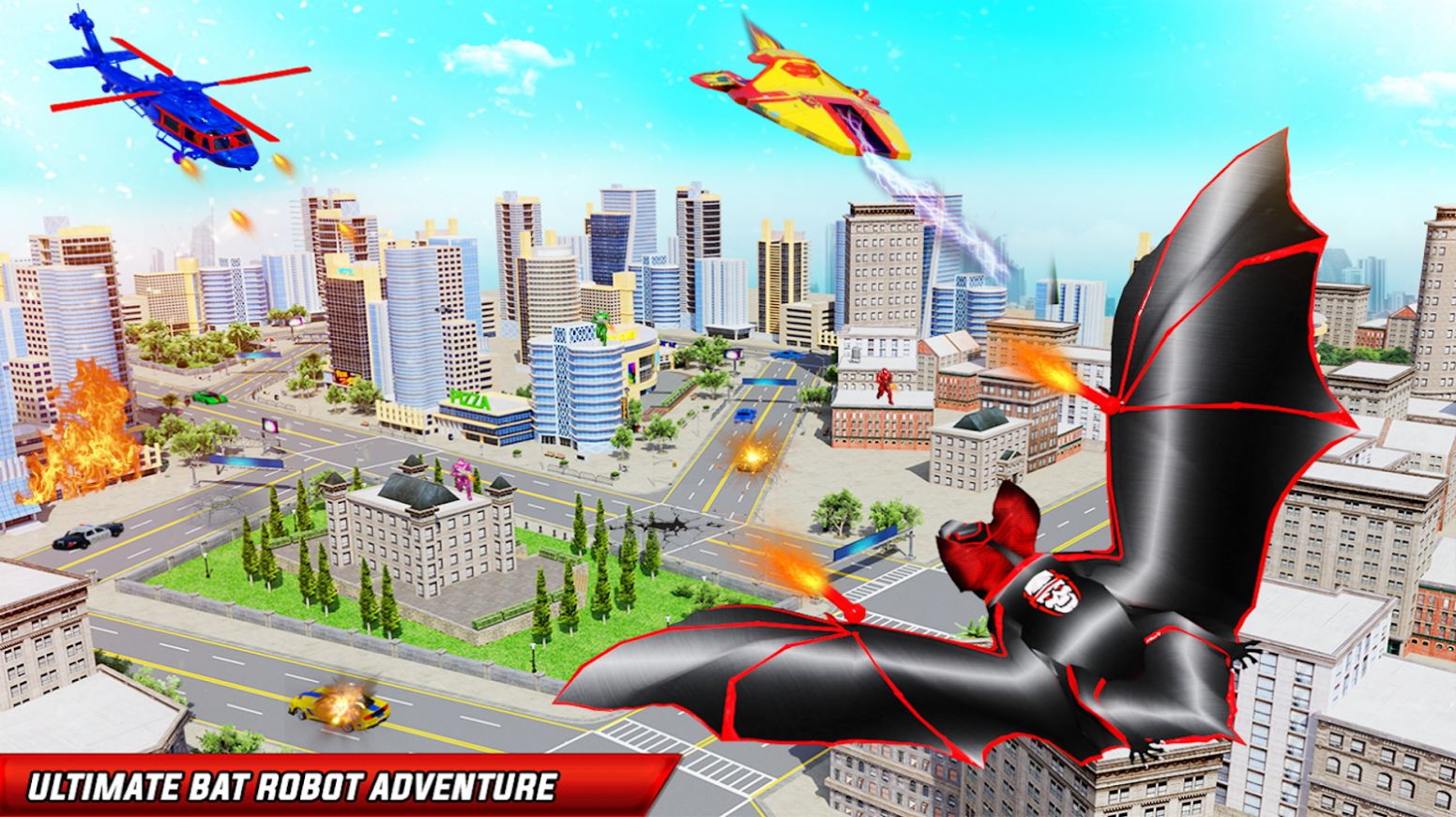 飞行蝙蝠自行车机器人游戏免费版（Flying Bat Bike Robot）图2:
