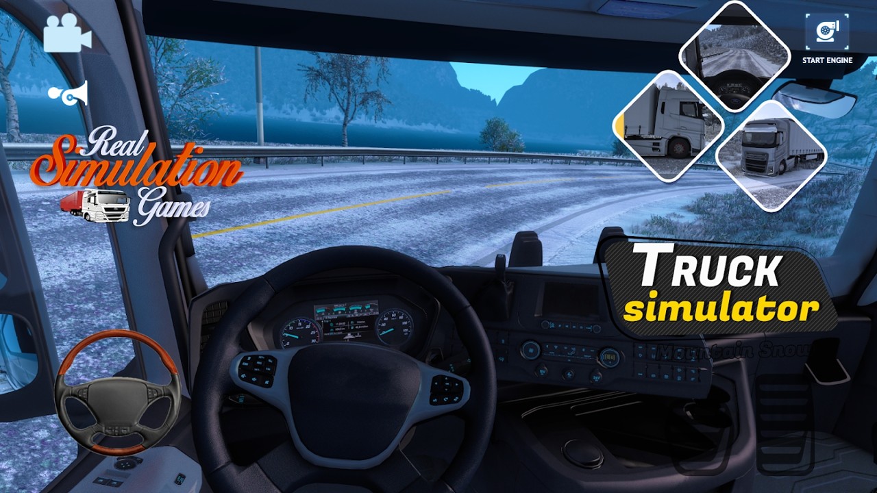 卡车模拟器欧洲山雪路游戏最新版（Truck Simulator Snow Mountain）图片2